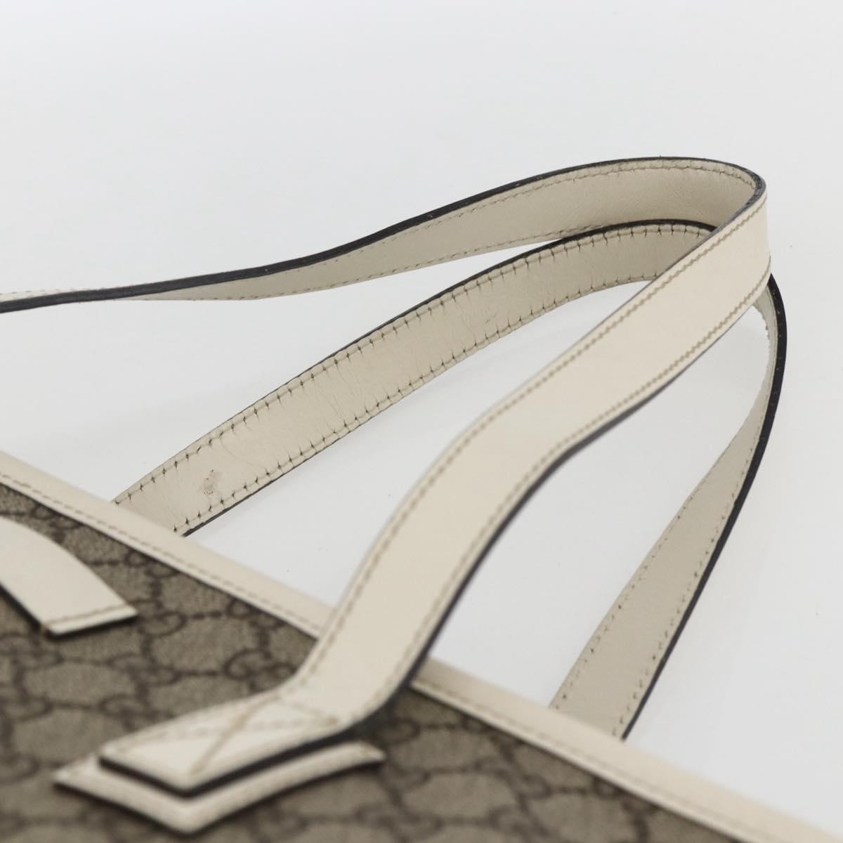 Gucci Plus Tote GG Coated Canvas with Leather, Beige, Canvas, Tote Bag