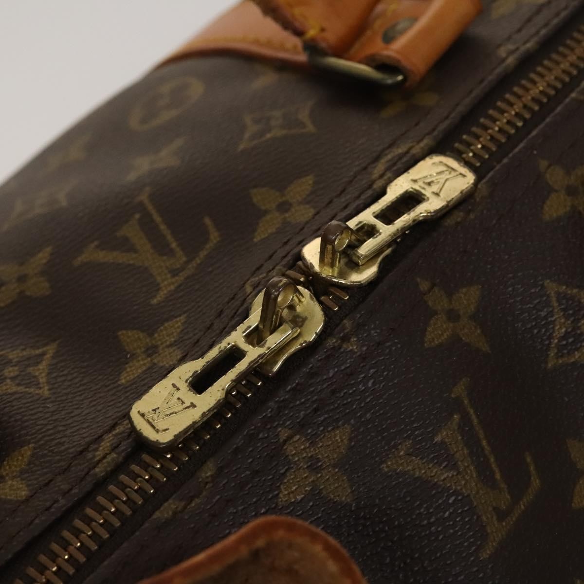 Louis Vuitton Keepall Bag Monogram Canvas, BROWN, CANVAS, Travel bag