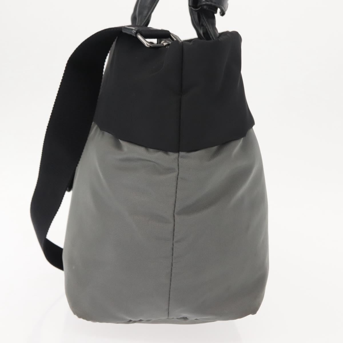 Prada Convertible Double Tote Tessuto, Black, Nylon, Handbag