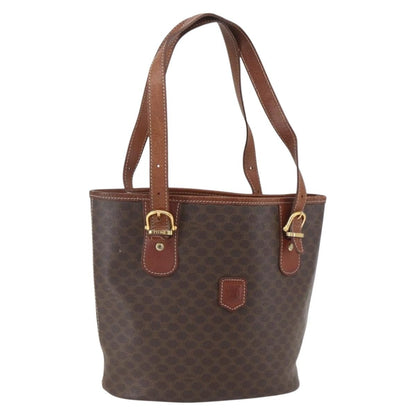 Celine Vintage Macadam Tote bag Canvas, BROWN, PVC, Tote bag