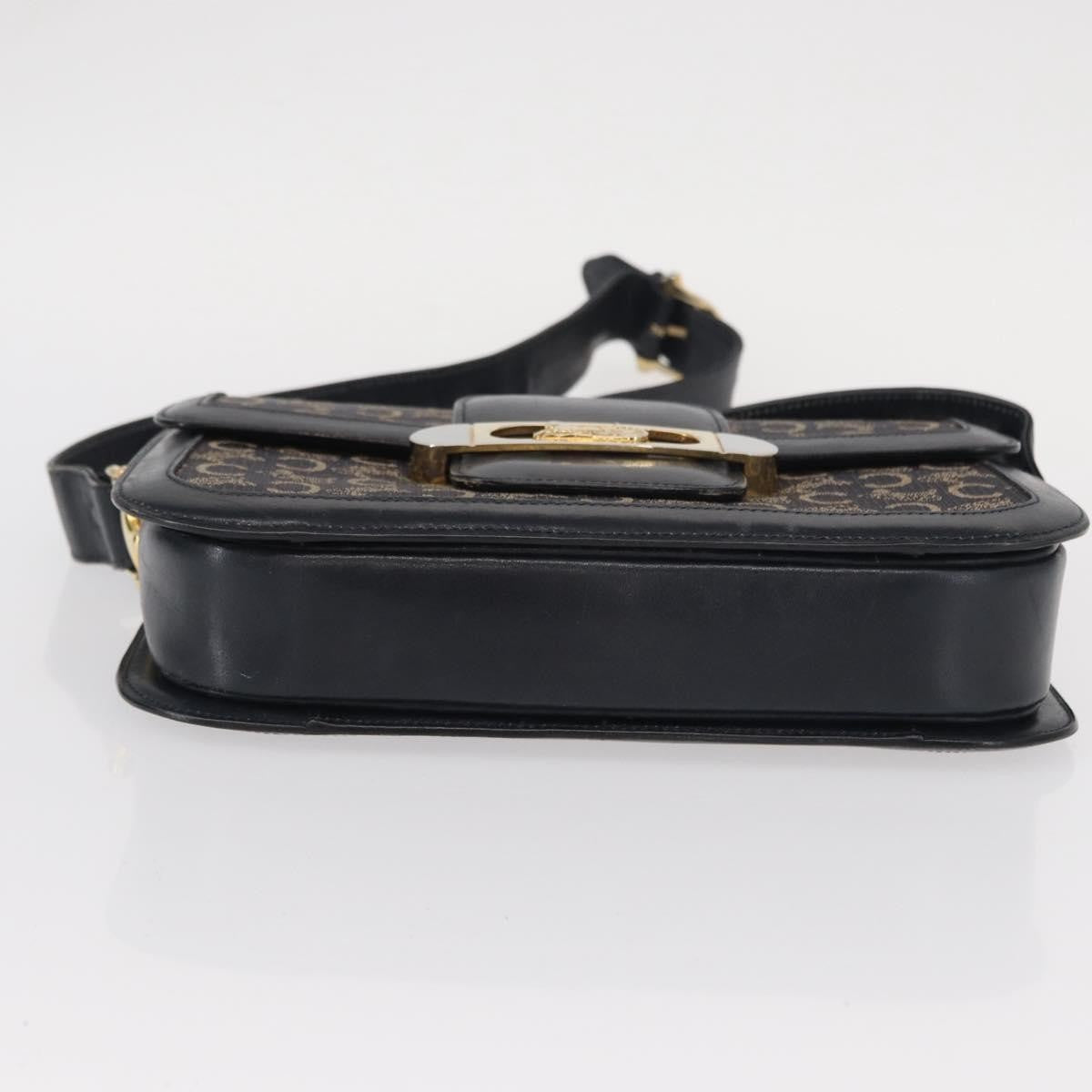 Celine Horse Carriage Shoulder bag Canvas and Leather, NAVY, CANVAS, Shoulder bag