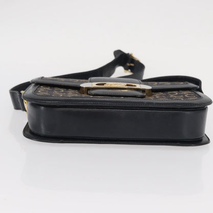 Celine Horse Carriage Shoulder bag Canvas and Leather, NAVY, CANVAS, Shoulder bag