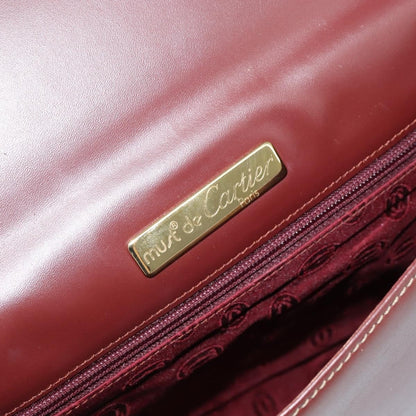 cartier Must de Cartier Clutch bag Leather, BURGUNDY, LEATHER, Clutche & pouche