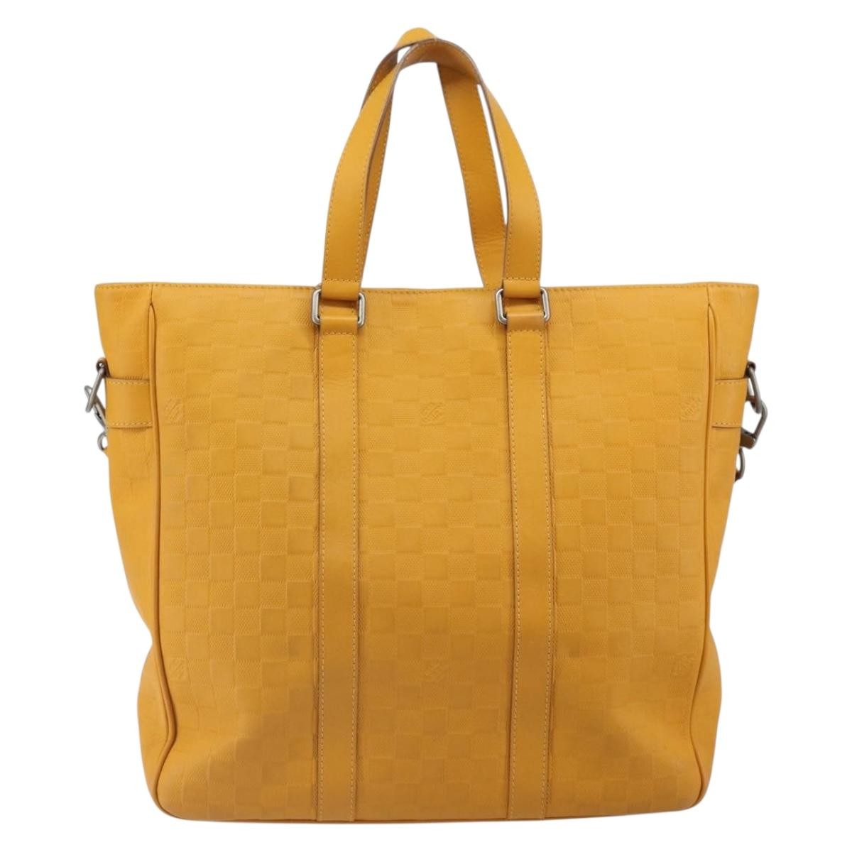 Louis Vuitton Tadao Handbag Damier Infini Leather, YELLOW, LEATHER, Handbag
