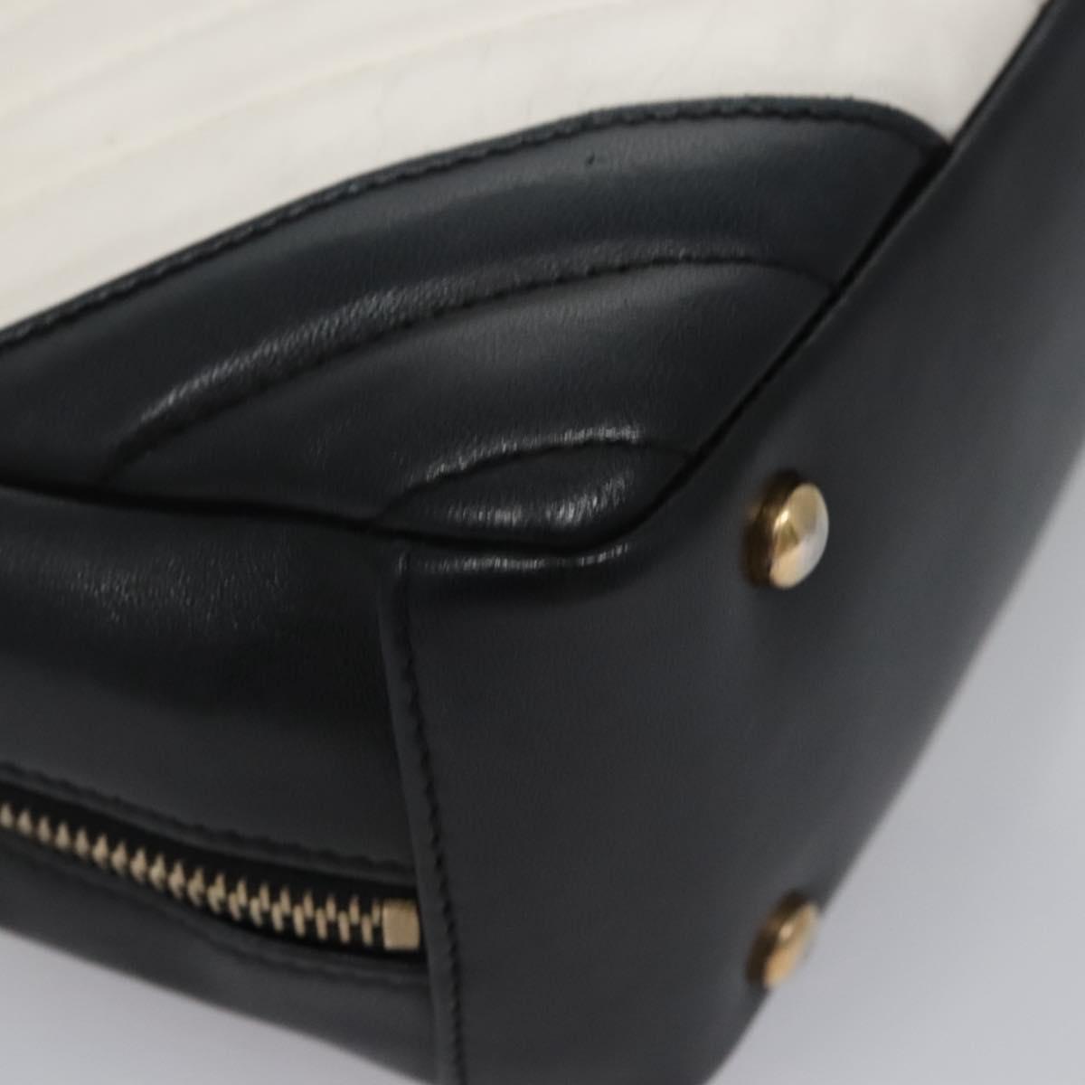 Chanel V Stitch Leather, WHITE, LEATHER, Handbag