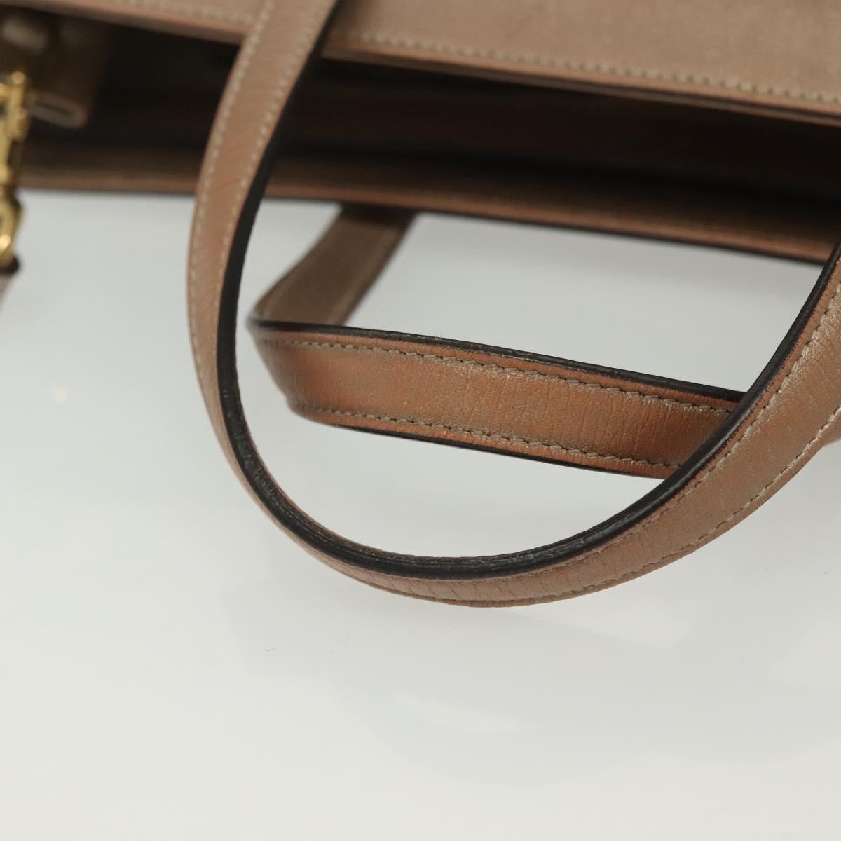 Gucci Bright Bit Convertible Tote Leather, GOLD, LEATHER, Tote bag