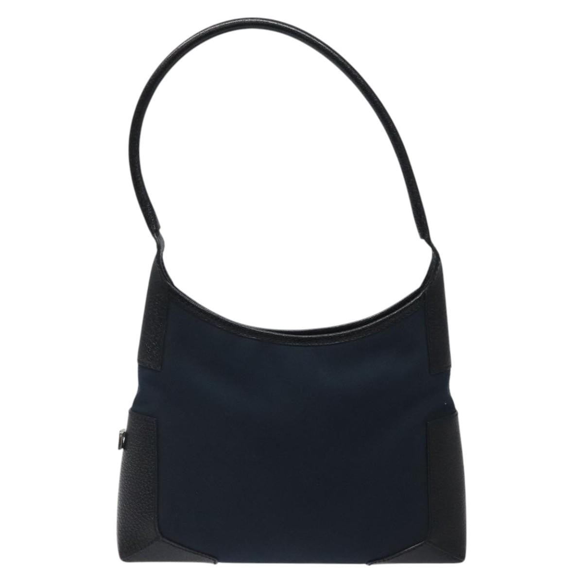 Salvatore Ferragamo Vintage Shoulder Bag Canvas, NAVY, CANVAS, Shoulder bag