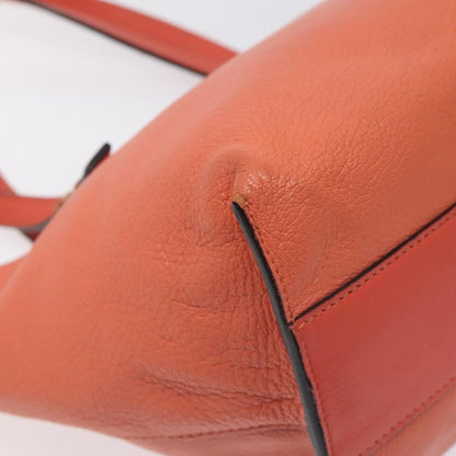 Chloe Dilan Tote Leather, ORANGE, LEATHER, Tote bag