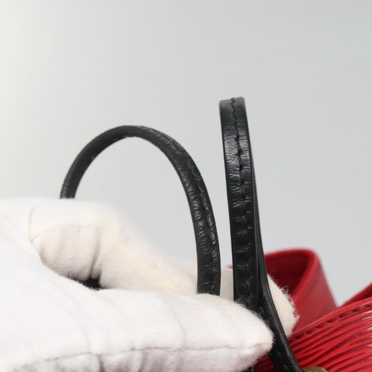 Louis Vuitton Petit Noe Handbag Two Tone Epi Leather, RED, LEATHER, Handbag