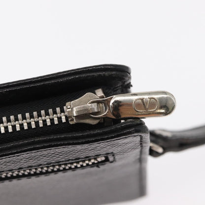 Valentino Garavani Pochette Leather, BLACK, LEATHER, Clutche & pouche