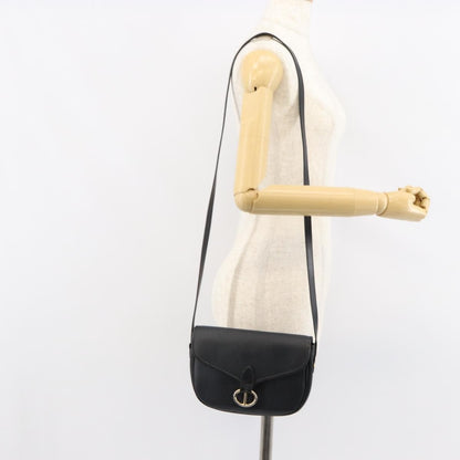 Christian Dior Vintage Honeycomb Flap Crossbody Bag Canvas and Leather, BLACK, CANVAS, Shoulder bag