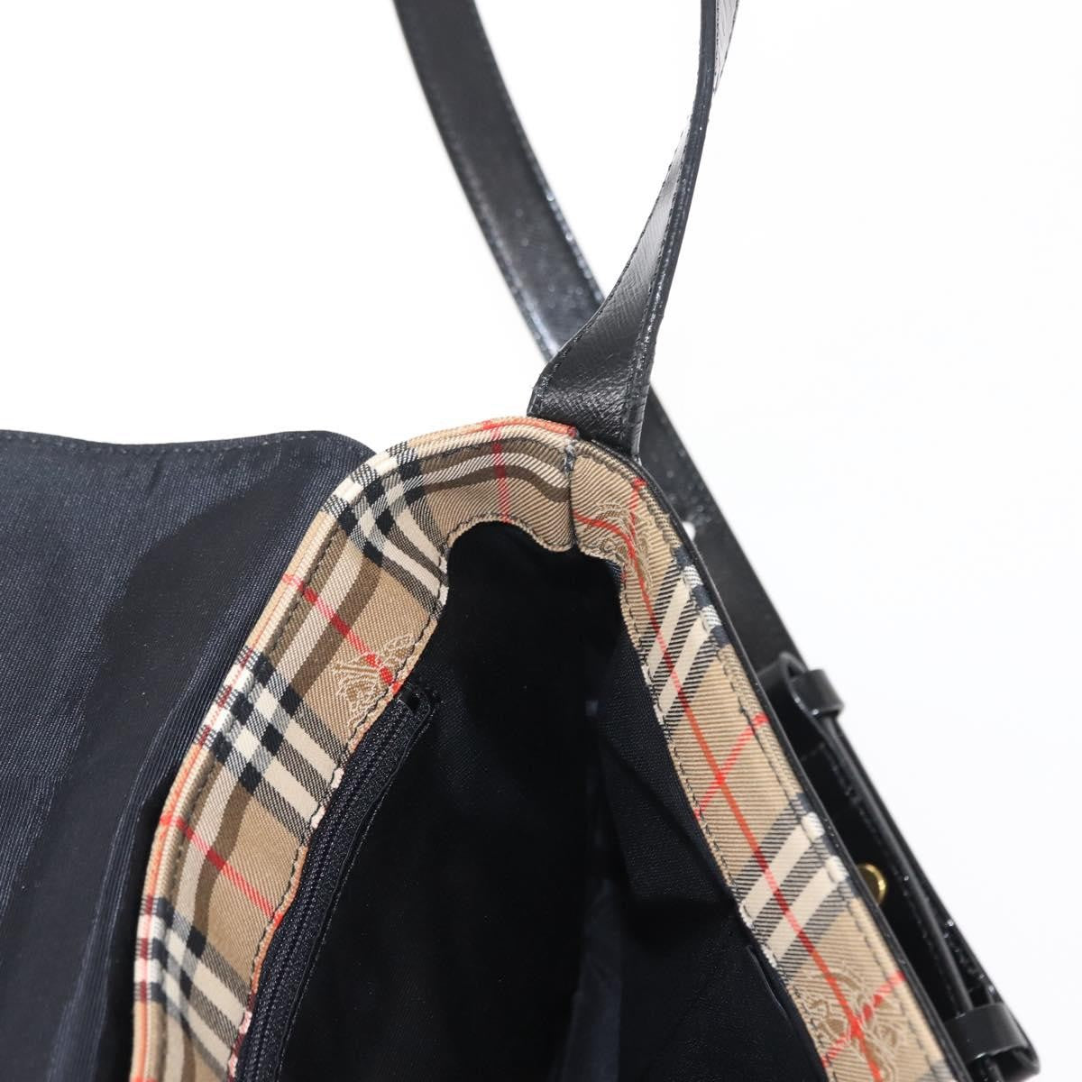 Burberry Nova check Shoulder bag Canvas, BEIGE, CANVAS, Shoulder bag