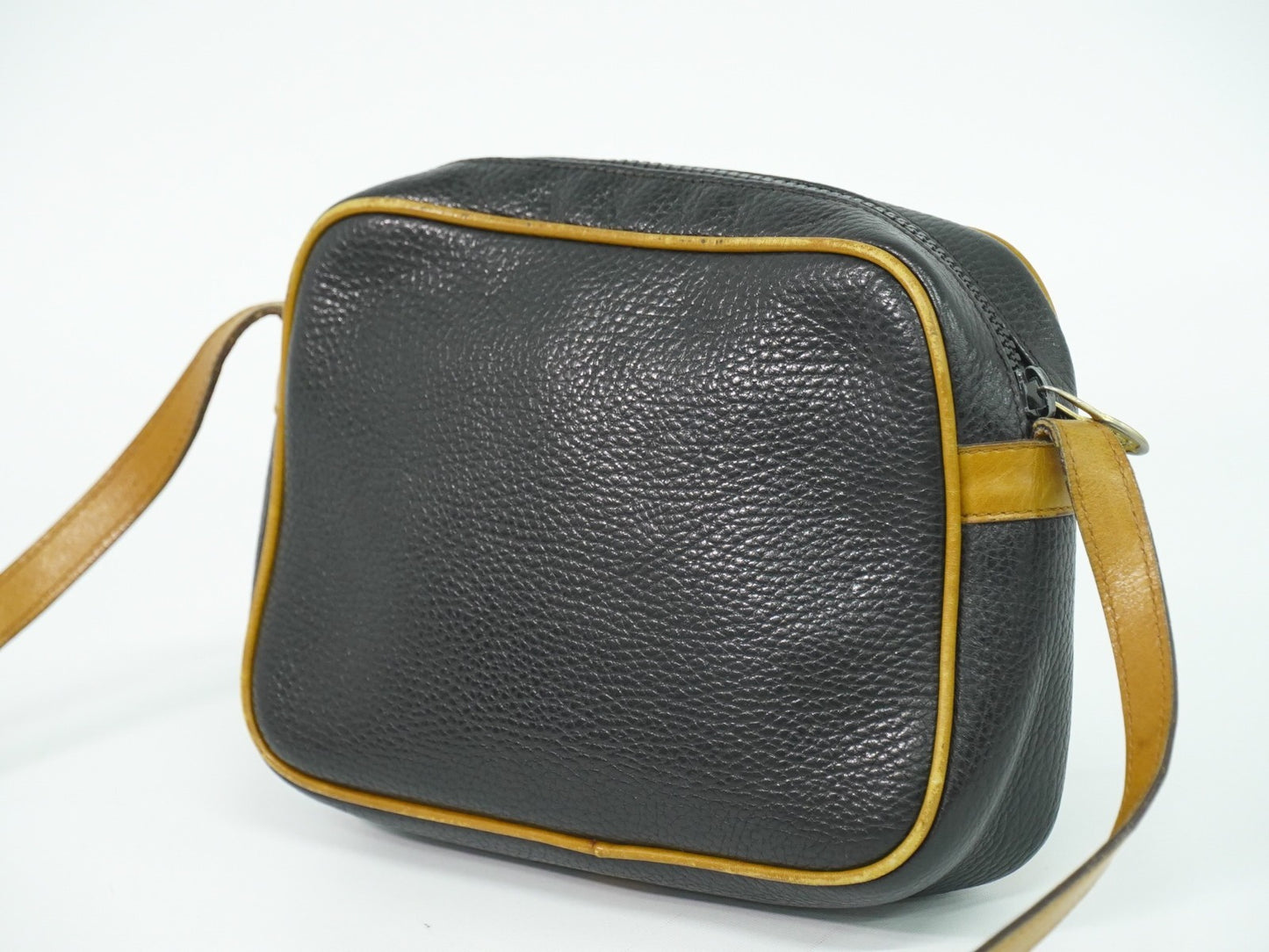 Celine Vintage Shoulder Bag Leather, BLACK, LEATHER, Shoulder bag