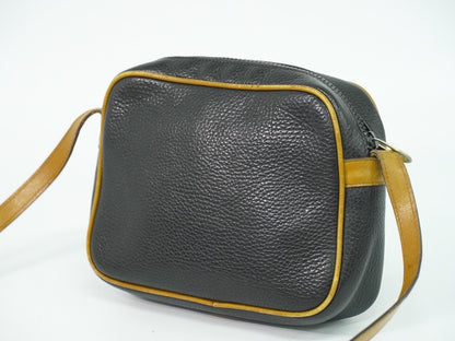 Celine Vintage Shoulder Bag Leather, BLACK, LEATHER, Shoulder bag