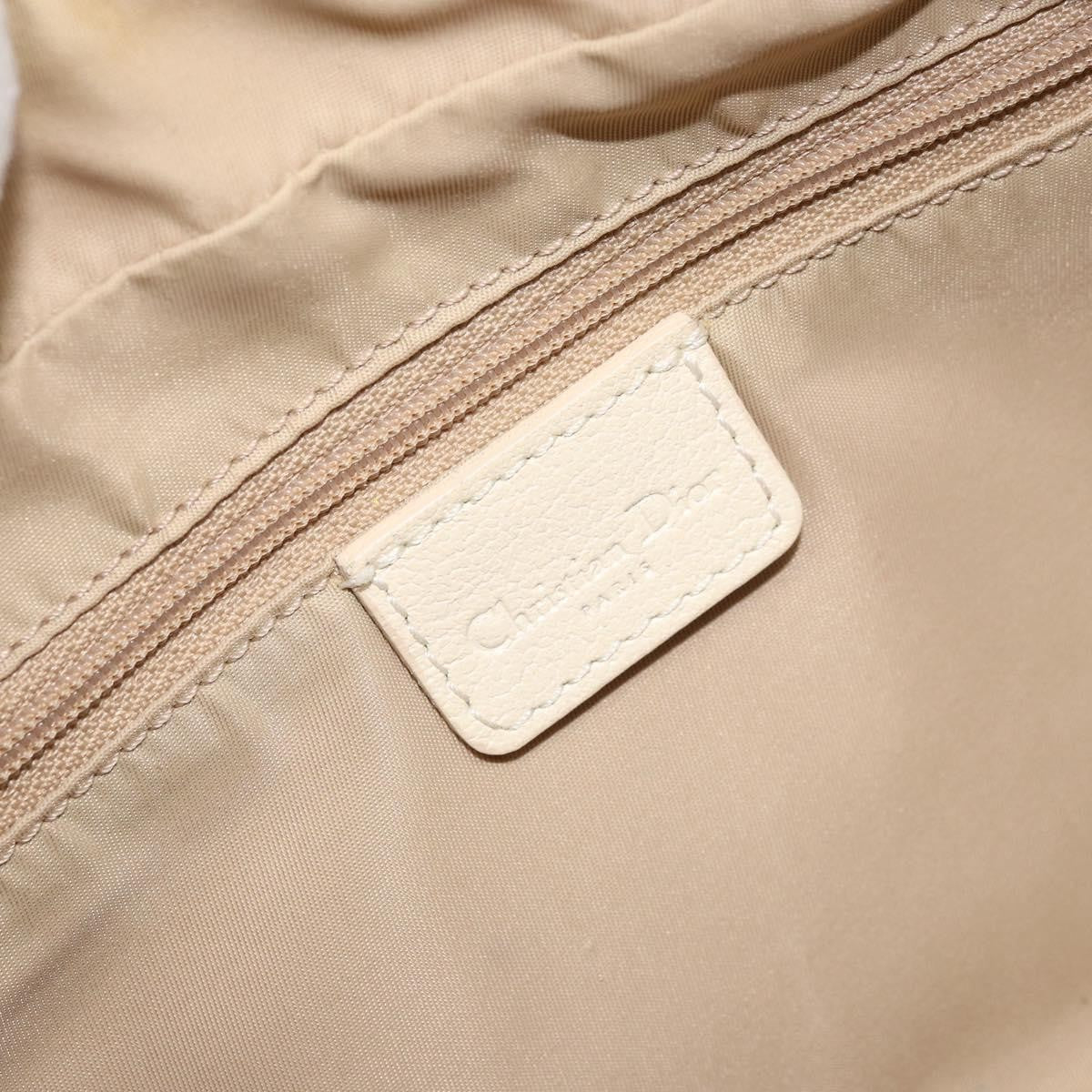 Christian Dior Vintage Crossbody Bag Embroidered Diorissimo Canvas, Beige, Canvas, Shoulder Bag