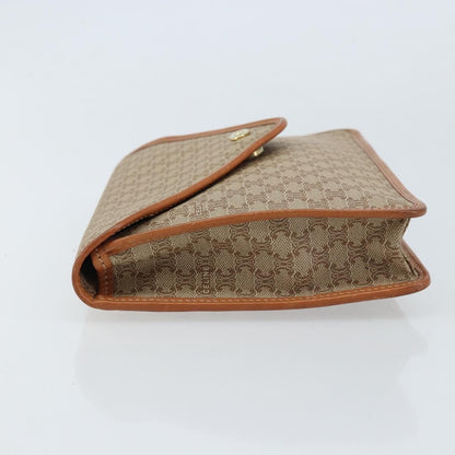 Celine Macadam Pochette Canvas and Leather, BEIGE, CANVAS, Clutche & pouche