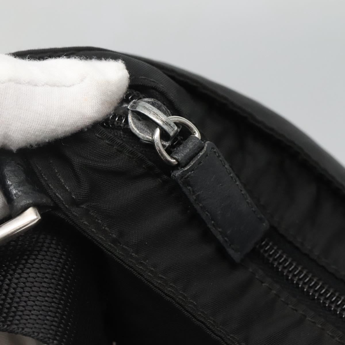 Prada Flat Messenger Bag Tessuto, BLACK, NYLON, Shoulder bag