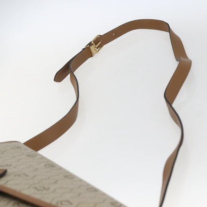 Christian Dior Vintage Honeycomb Shoulder Bag Canvas and Leather, BEIGE, CANVAS, Shoulder bag