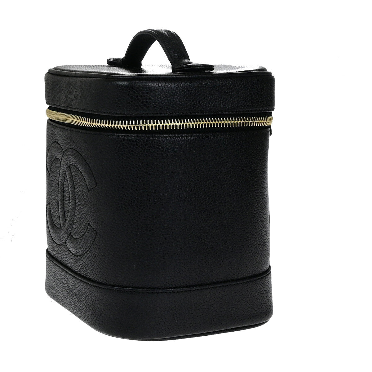 Chanel Vintage Timeless Vanity Case Caviar, BLACK, CALFSKIN, Handbag