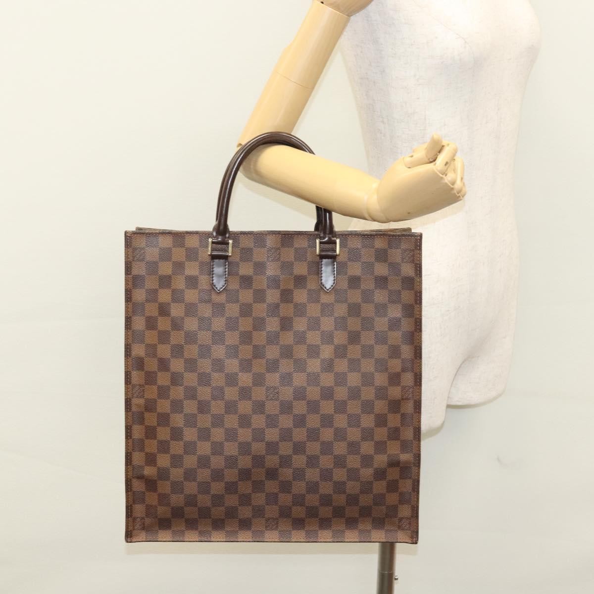 Louis Vuitton Sac Plat Bag Damier, BROWN, CANVAS, Handbag