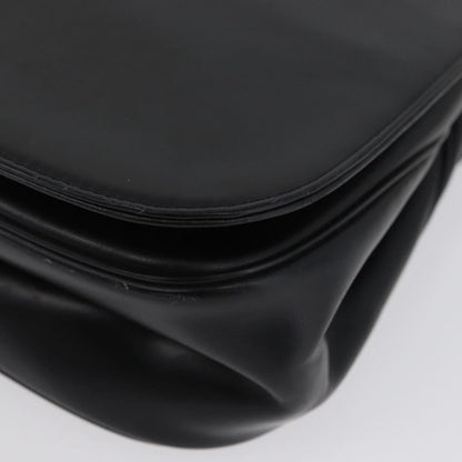 Christian Dior Vintage CD Logo Shoulder Bag Leather, BLACK, LEATHER, Shoulder bag