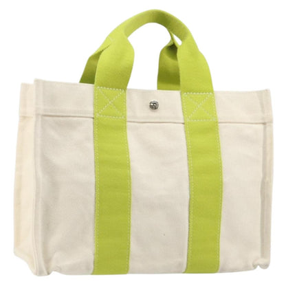 Hermes Bora Bora Tote Toile, WHITE, CANVAS, Tote bag