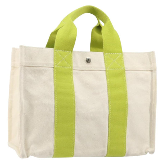 Hermes Bora Bora Tote Toile, WHITE, CANVAS, Tote bag
