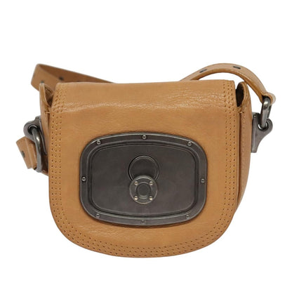 Celine Shoulder Bag Leather, BEIGE, LEATHER, Shoulder bag