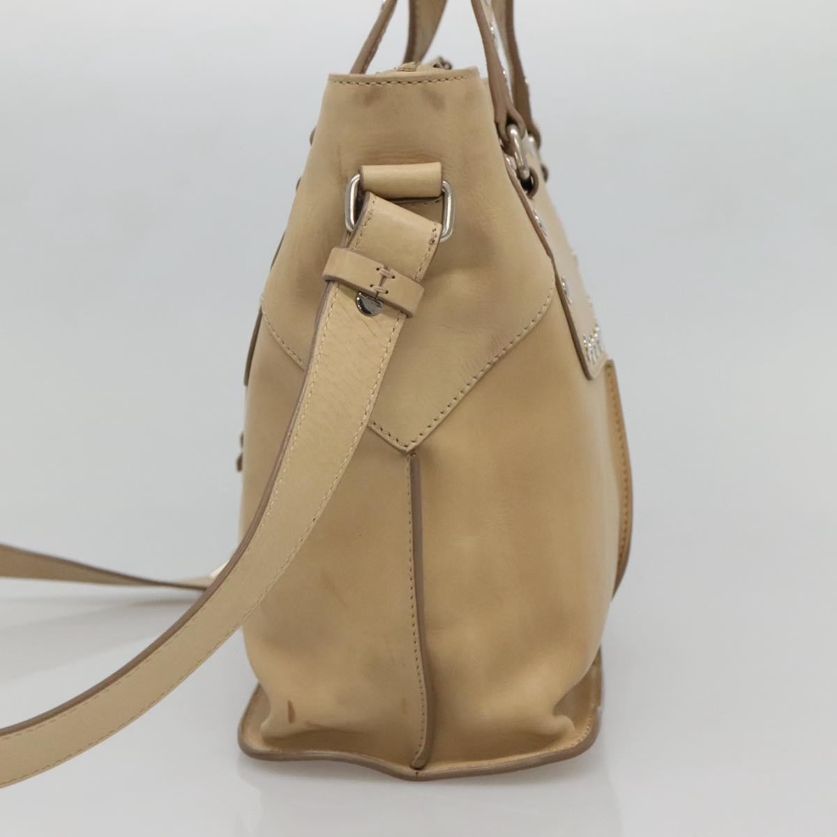 Celine Handbag Leather, BEIGE, LEATHER, Handbag