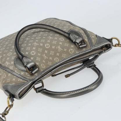 Louis Vuitton Angele Handbag Mini Lin, GRAY, CANVAS, Handbag