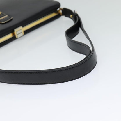 Celine Shoulder Bag Leather, BLACK, LEATHER, Shoulder bag