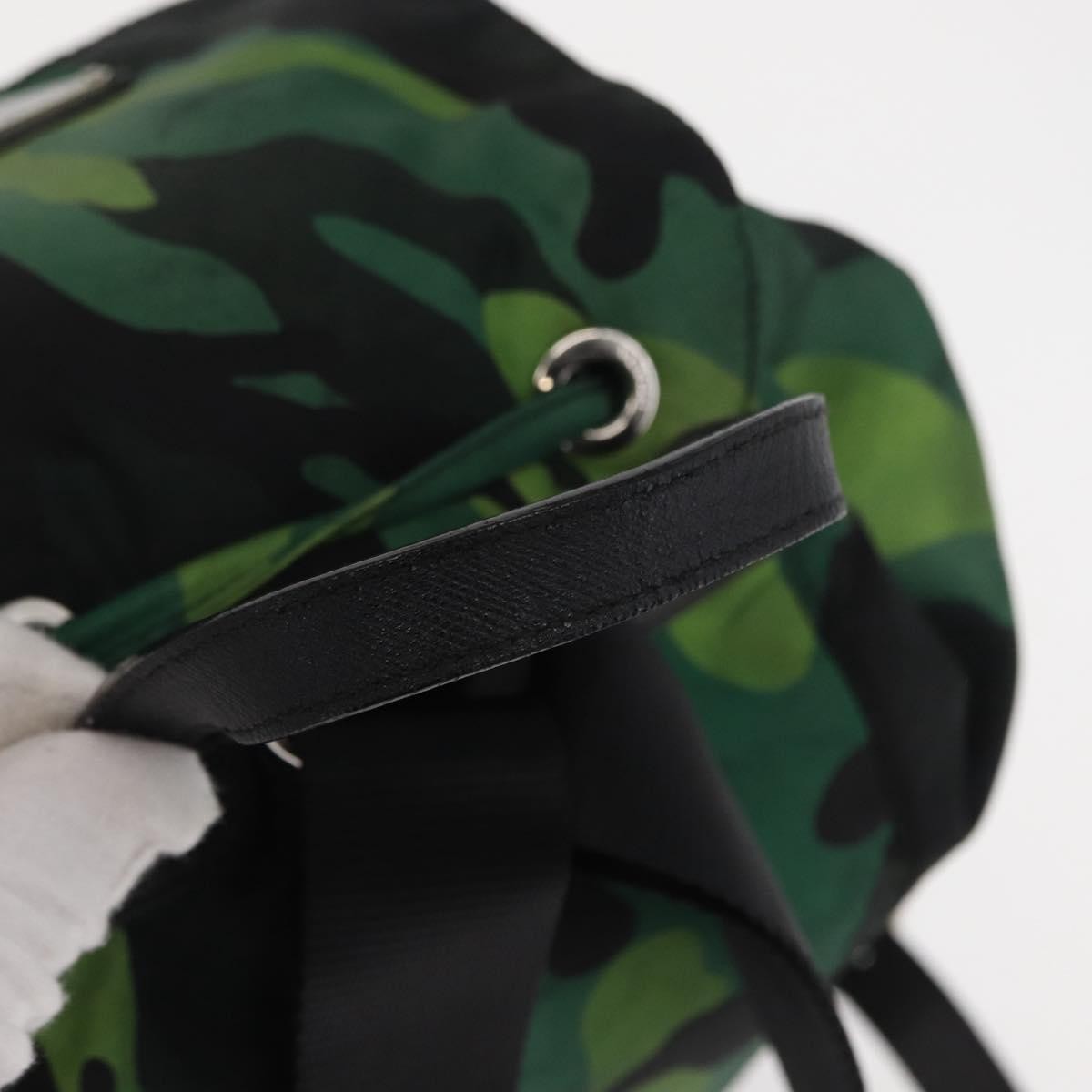 Prada Camouflage Backpack Tessuto, Green, Nylon, Backpack