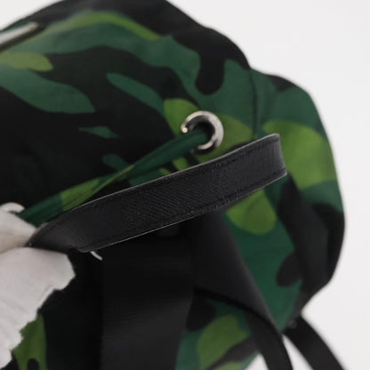 Prada Camouflage Backpack Tessuto, Green, Nylon, Backpack