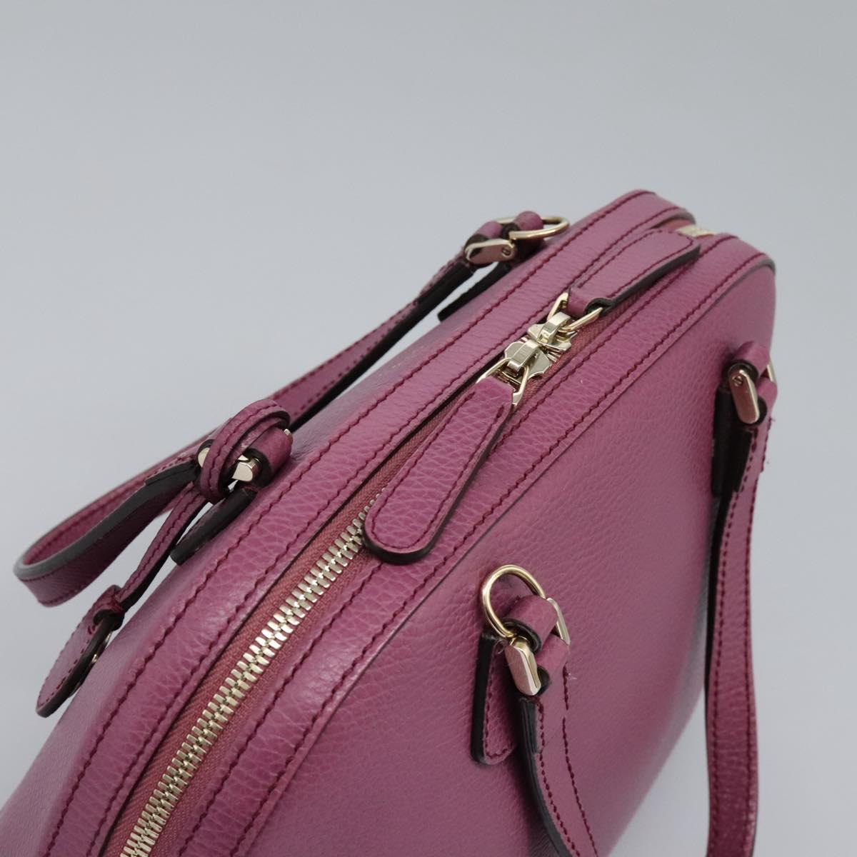 Gucci Lady Dollar Dome Satchel Leather, PINK, LEATHER, Handbag