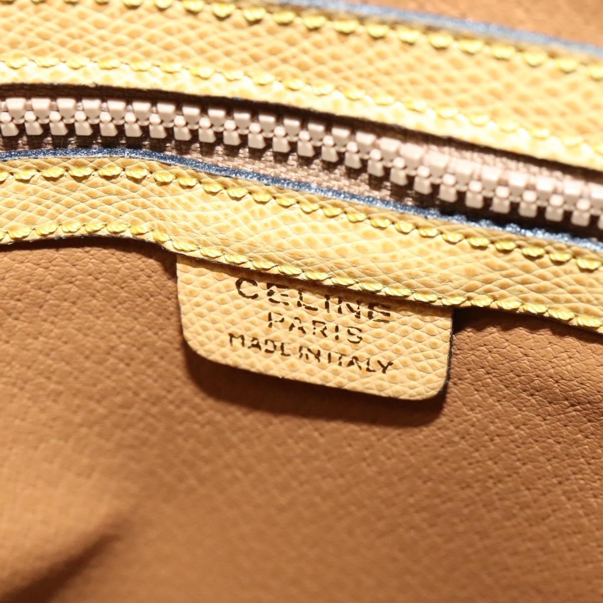 Celine Handbag Leather, YELLOW, LEATHER, Handbag
