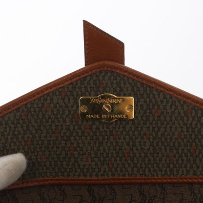 Saint Laurent Vintage Shoulder Bag Canvas, KHAKI, CANVAS, Shoulder bag