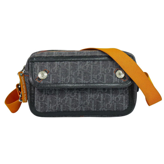 Christian Dior Flight Shoulder Bag Denim, NAVY, DENIM_JEANS, Shoulder bag