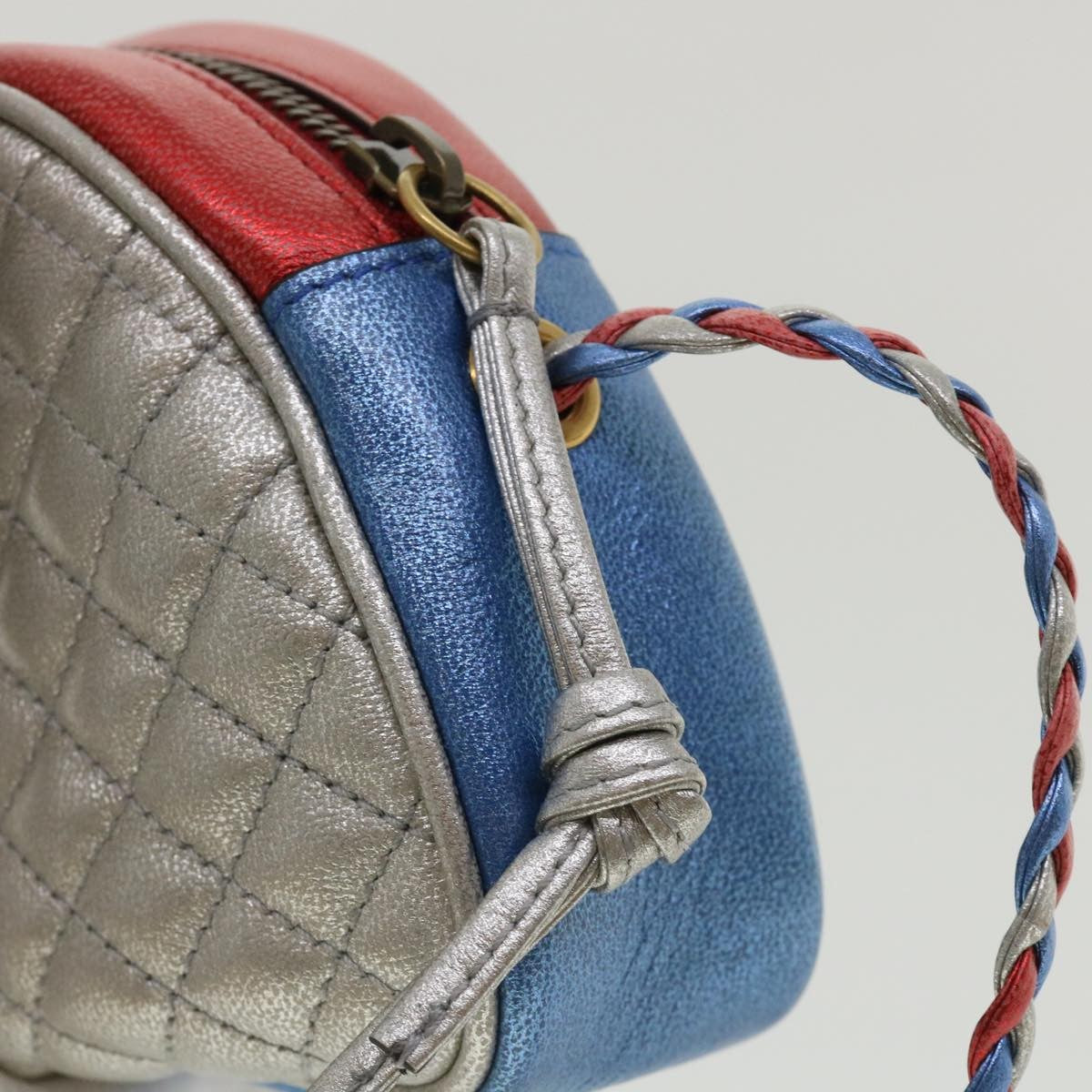 Gucci Trapuntata Camera Shoulder Bag Quilted Laminated Leather, RED, LEATHER, Shoulder bag