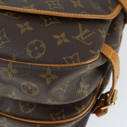 Louis Vuitton Saumur Handbag Monogram Canvas, BROWN, CANVAS, Shoulder bag