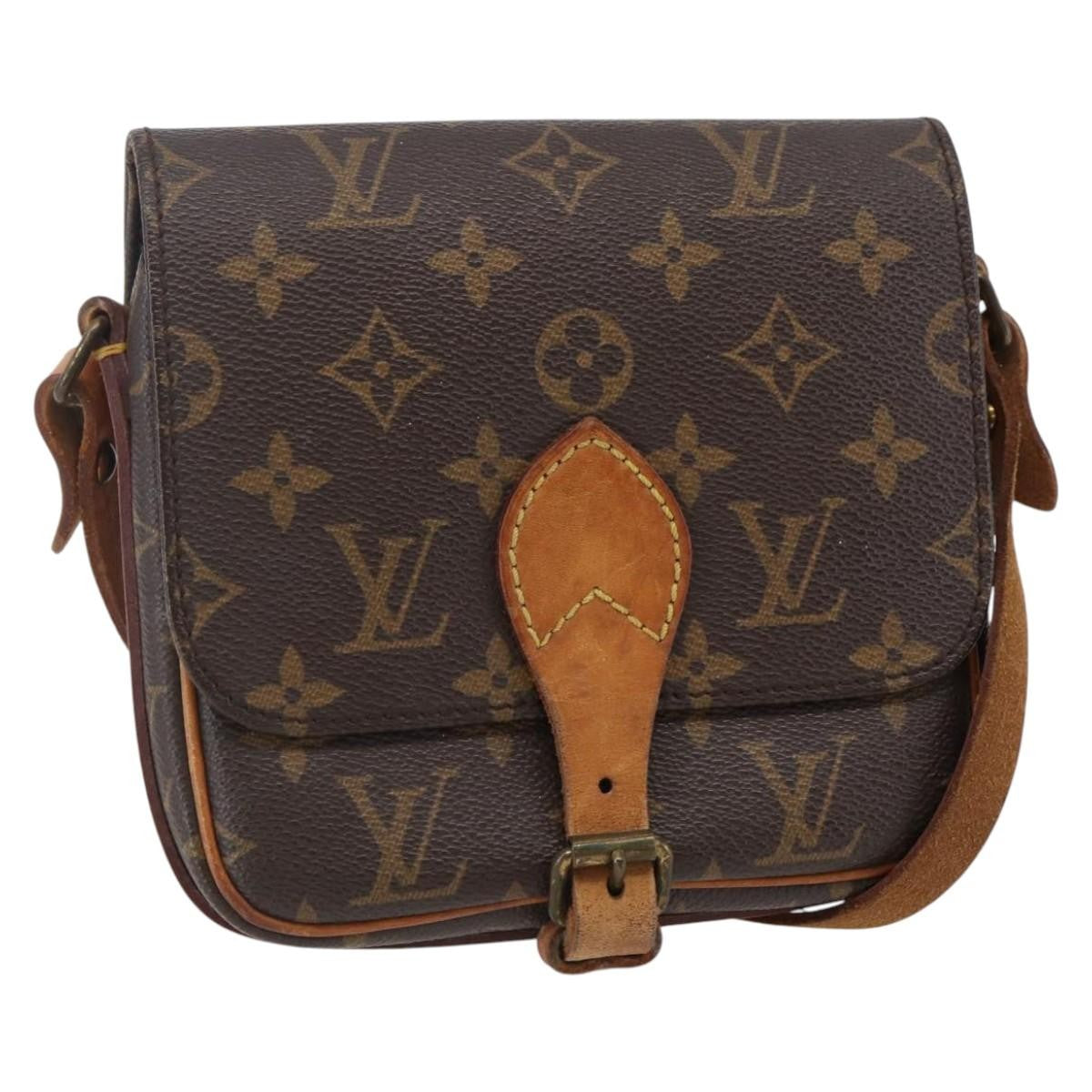 Louis Vuitton Cartouchiere Handbag Monogram Canvas, BROWN, CANVAS, Shoulder bag