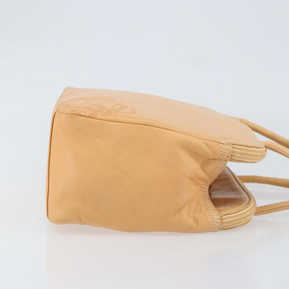 Loewe Anagram handbag Leather, BEIGE, LEATHER, Handbag