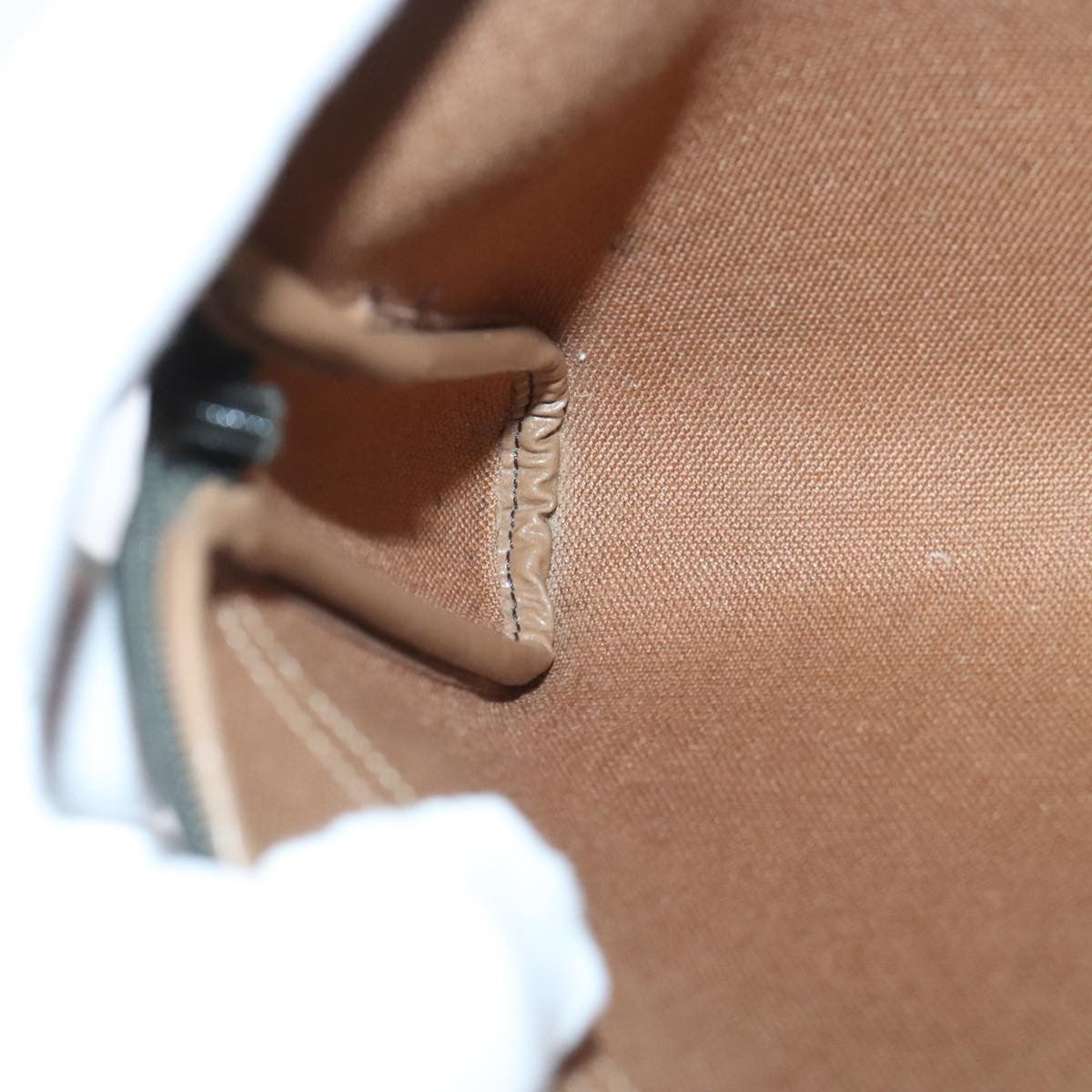 Christian Dior Vintage Honeycomb Zip Pouch Coated Canvas, BLACK, CANVAS, Clutche & pouche