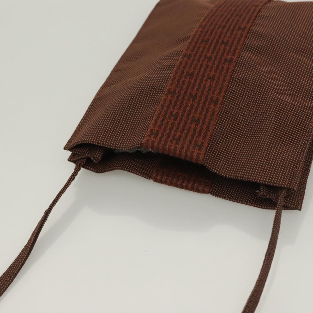 Hermes Herline Crossbody Canvas, BROWN, CANVAS, Crossbody bag