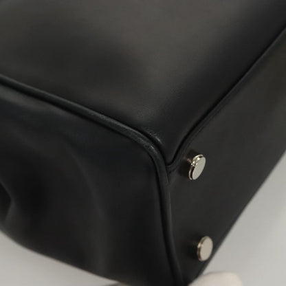 Salvatore Ferragamo Soft W Tote Leather, BLACK, LEATHER, Tote bag