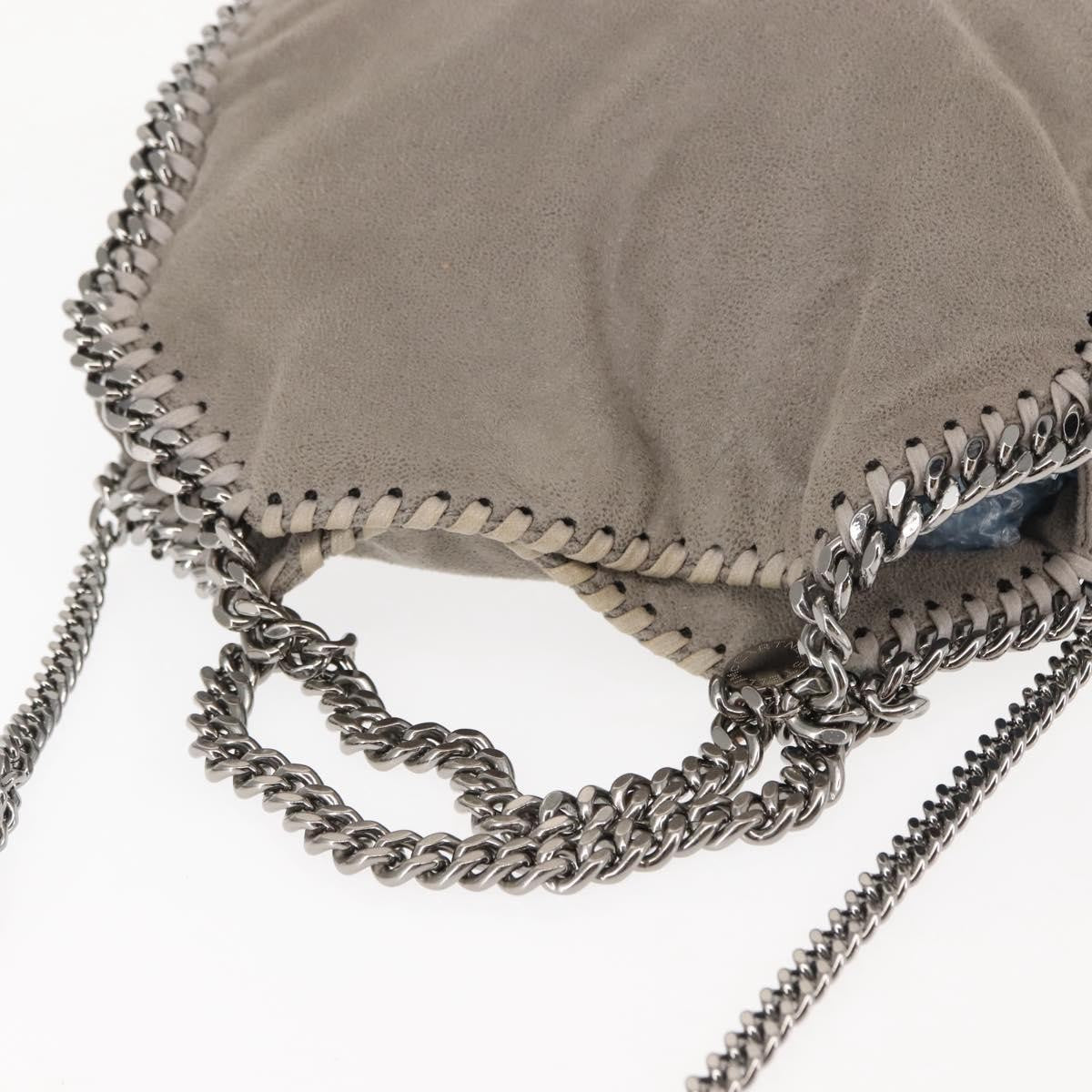 Stella McCartney Falabella Fold Over Crossbody Bag Faux Leather, GRAY, POLYESTER, Crossbody bag