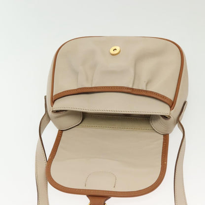 Celine Vintage Triomphe Shoulder Bag Leather, BEIGE, LEATHER, Shoulder bag