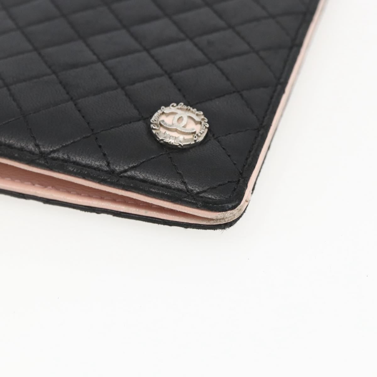 Chanel Vintage CC Bifold Wallet Leather, BLACK, LEATHER, Wallets