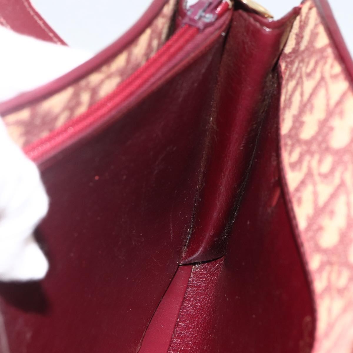 Christian Dior Vintage CD Trotter Handbag Canvas, RED, CANVAS, Handbag