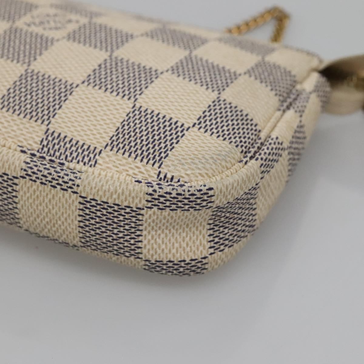 Louis Vuitton Pochette Accessoires Damier, WHITE, CANVAS, Clutche & pouche