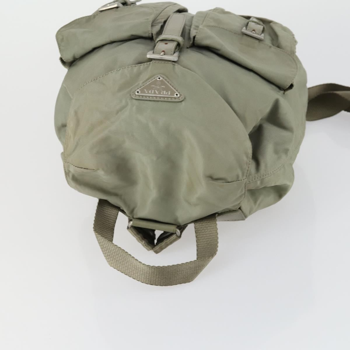 Prada Double Front Pocket Backpack Tessuto, BEIGE, NYLON, Backpack